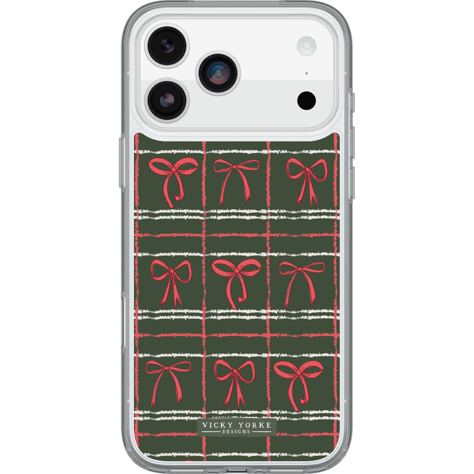 holiday-iphd25-rows-of-bows-1.png iPhone 17 Pro Max Case Symmetry Series Holiday Collection - Image 1
