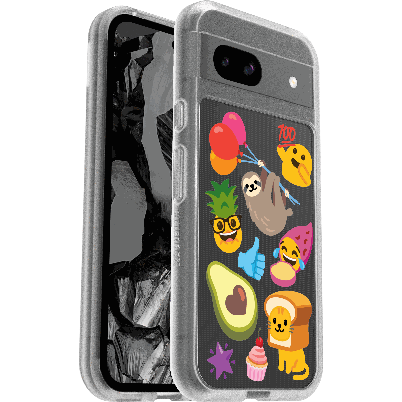 pixel-8a-react-clear-cute-split.png Pixel 8a Case React Series - Image 1