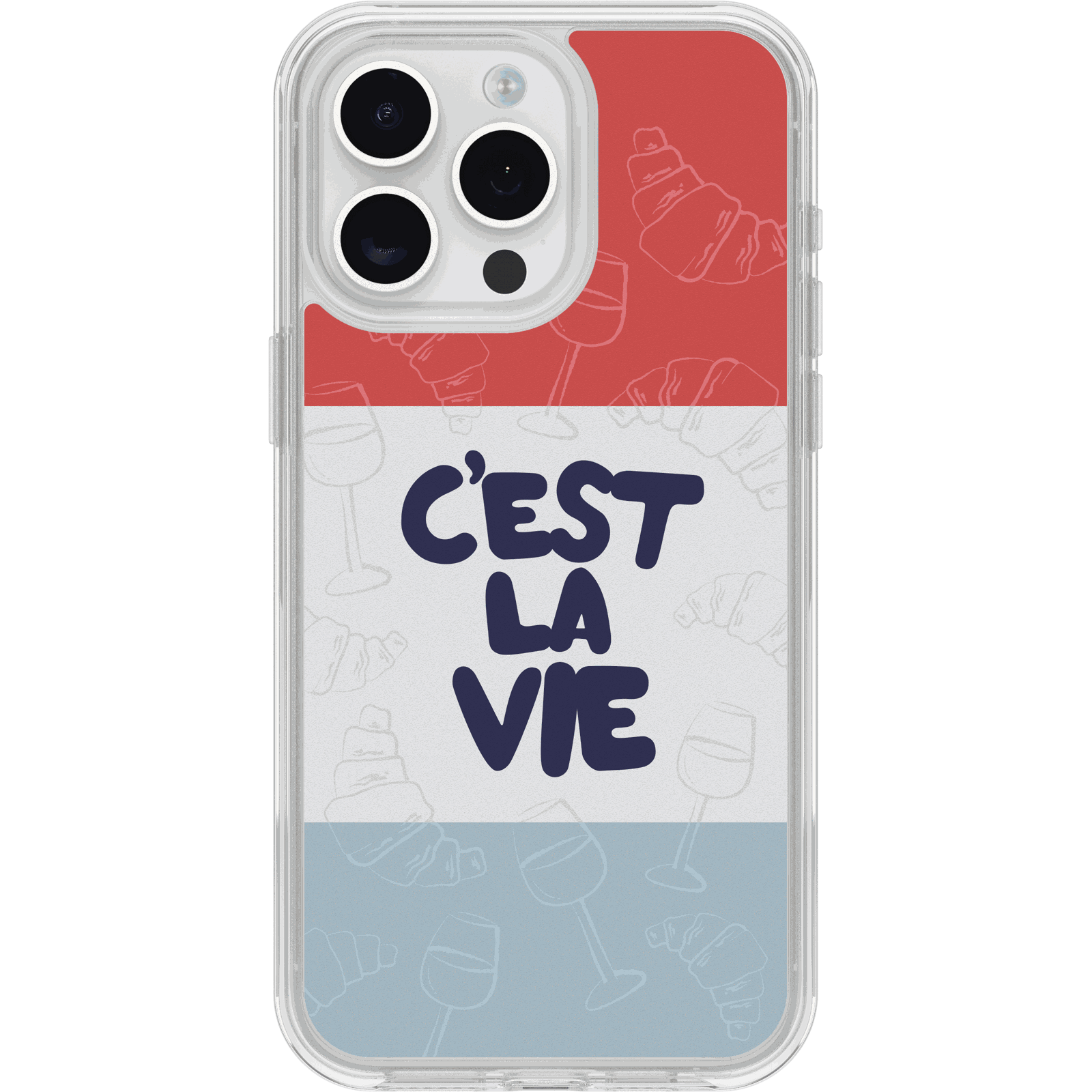 summer-iphd23-cest-la-vie-1.png iPhone 15 Pro Max Case Symmetry Series Clear for MagSafe Summer Abroad - Image 1
