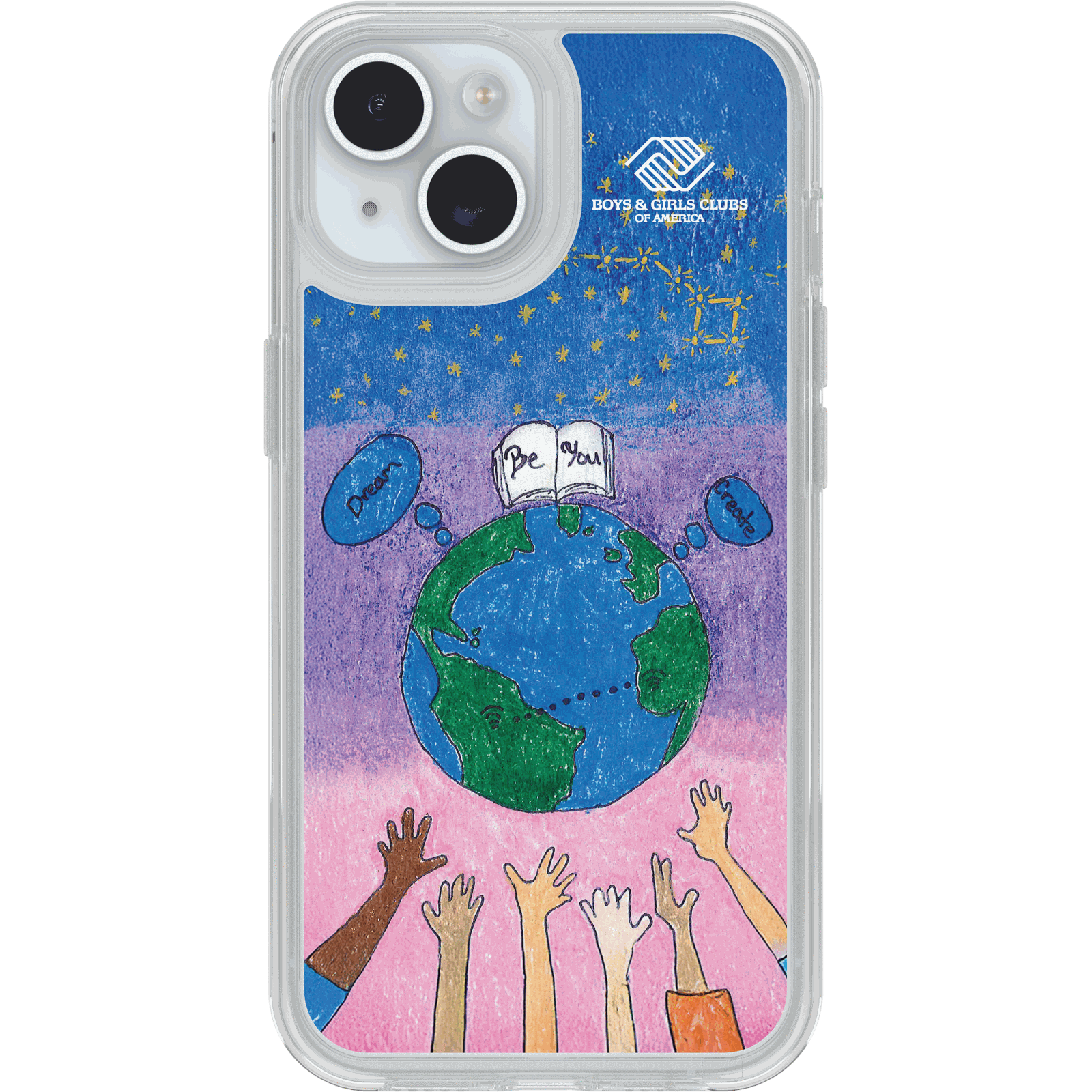 symmetry-boys-and-girls-ipha23-boys-and-girls-club-1.png iPhone 17e, iPhone 16e, iPhone 15 and iPhone 14 Case Symmetry Series Clear for MagSafe Boys & Girls Clubs of America - Image 1