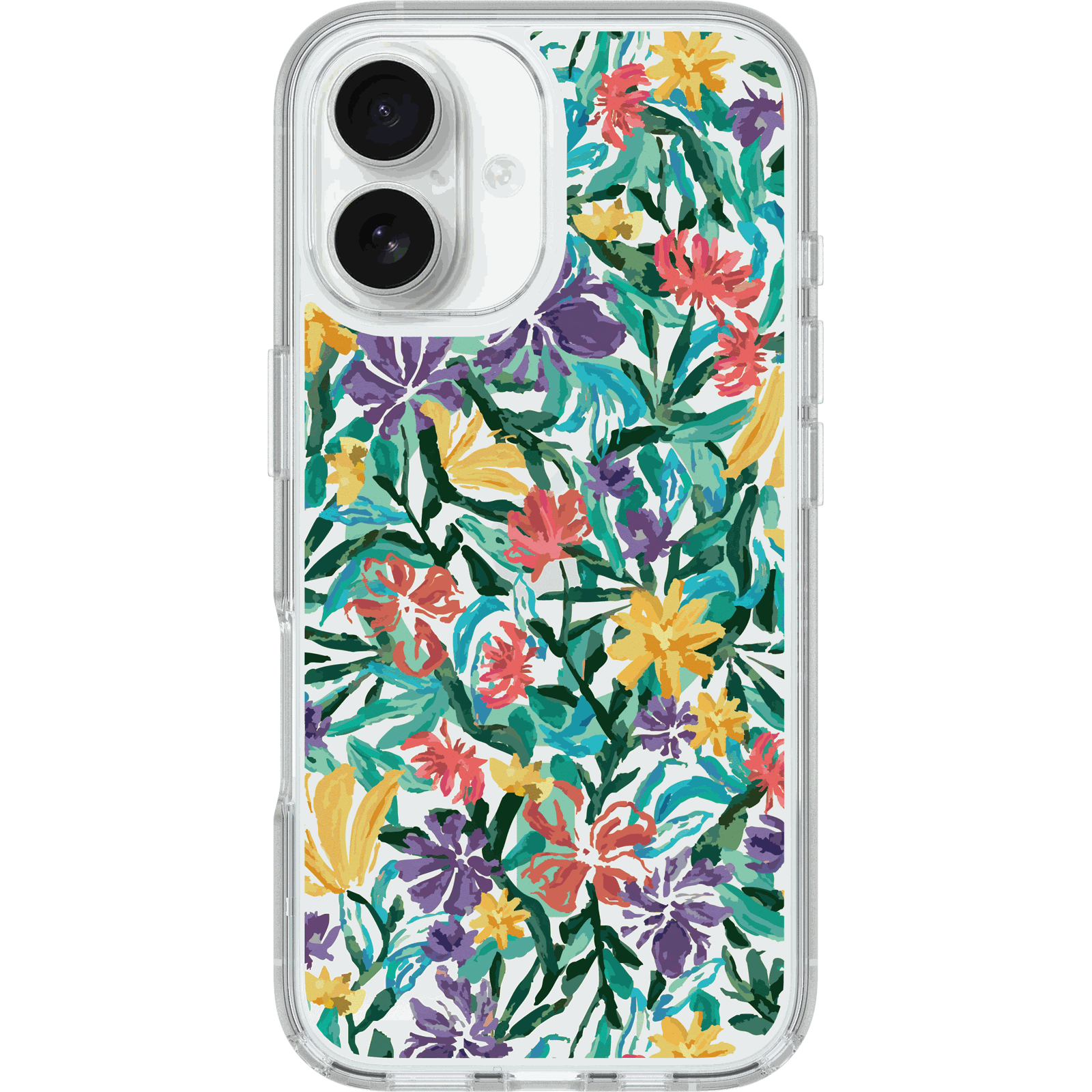 symmetry-confetti-ipha24-garden-splash-1.png iPhone 16 Case Symmetry Series Clear for MagSafe Confetti of Blossoms - Image 1