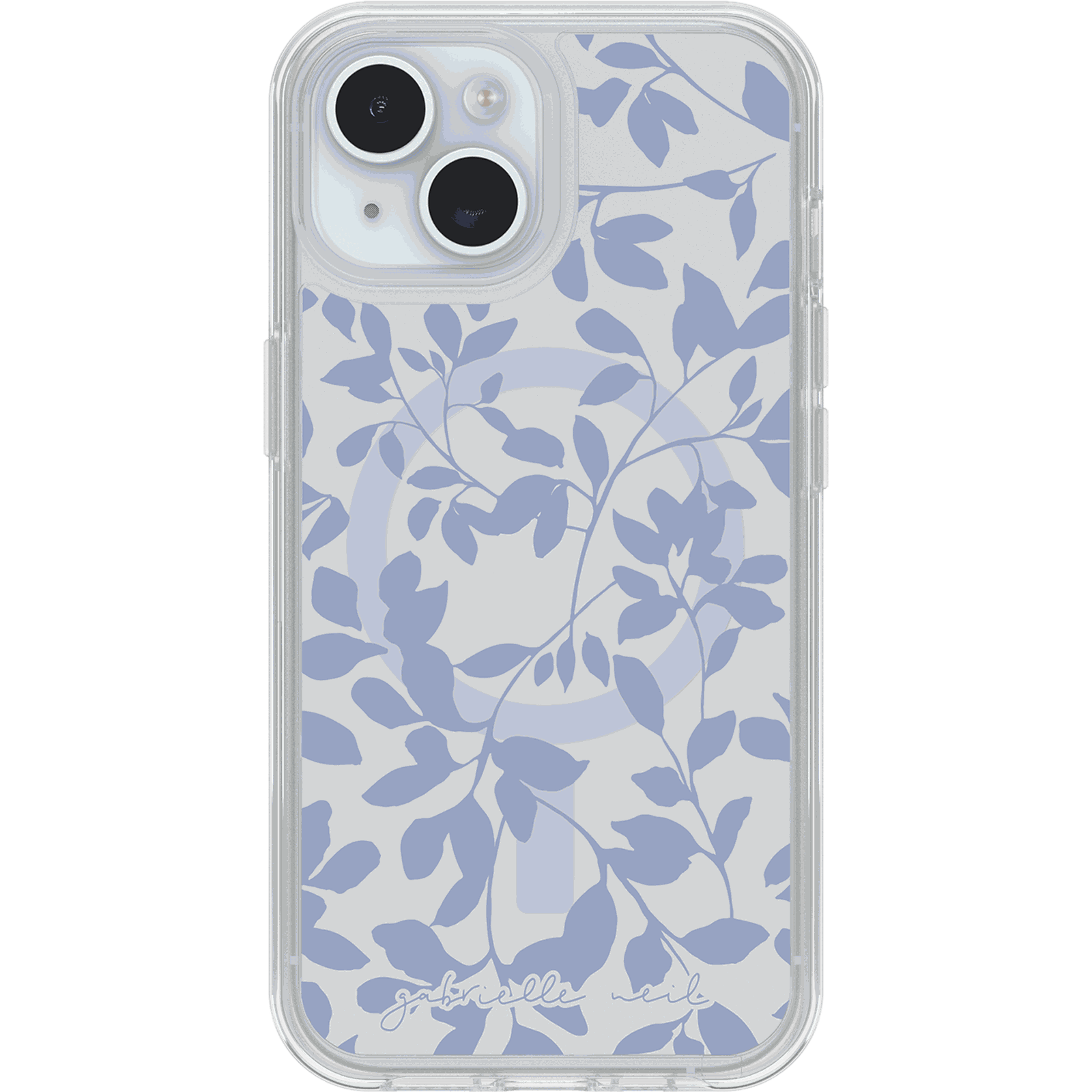 symmetry-neil-ipha23-winter-leaves-1.png iPhone 17e, iPhone 16e and iPhone 15 Case Symmetry Series Clear for MagSafe Gabrielle Neil Collection - Image 1