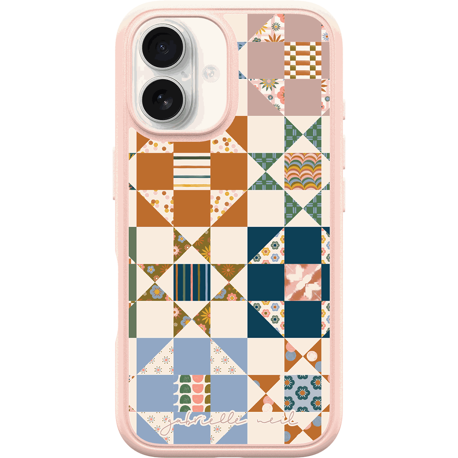 symmetry-neil-ipha24-warm-quilt-1.png iPhone 16 Case Symmetry Series Clear for MagSafe Gabrielle Neil Collection - Image 1
